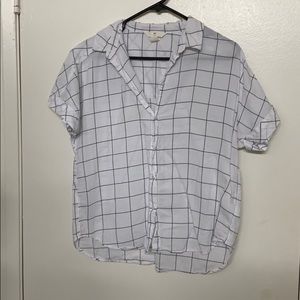 Black & white checkered button down shirt